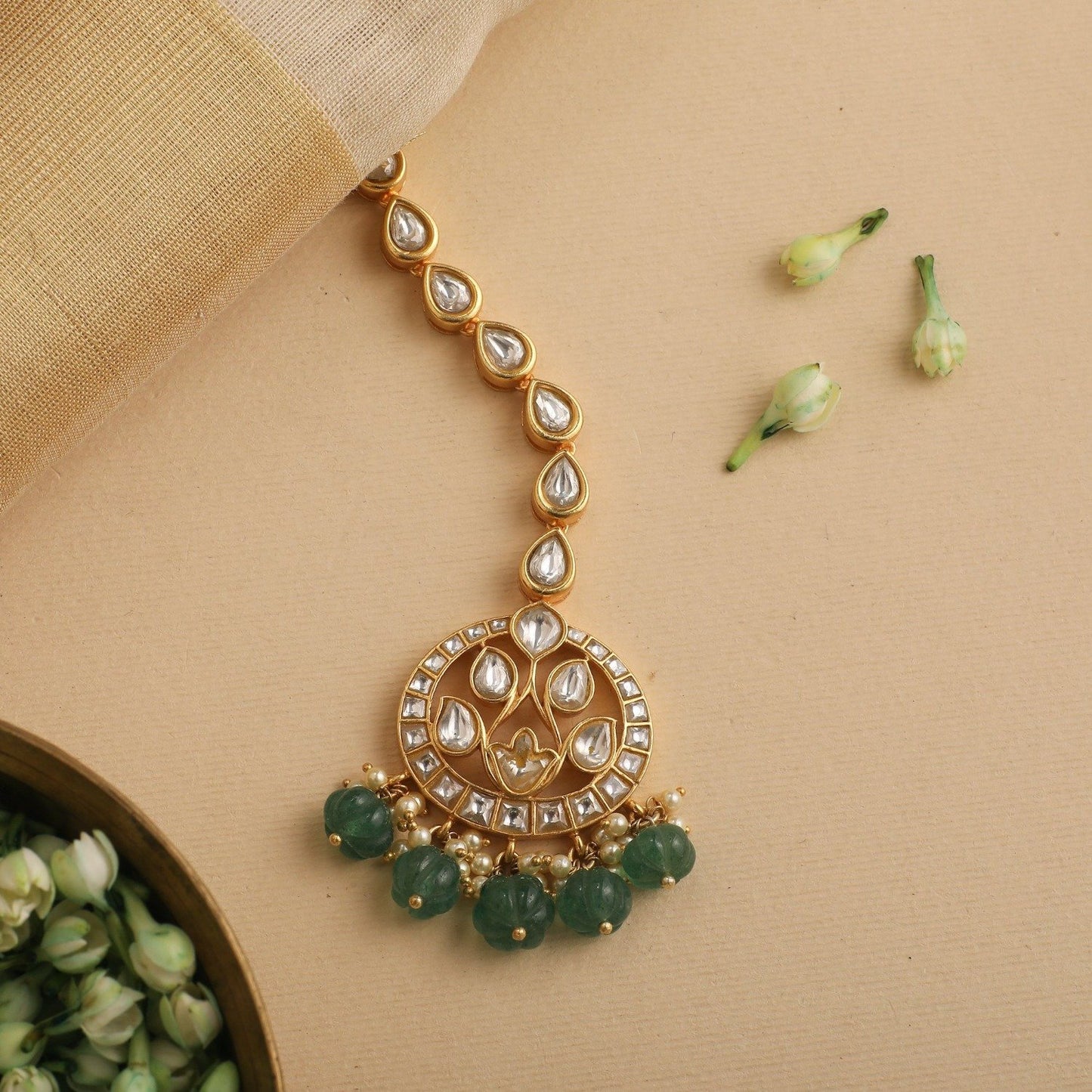 Kalina Gold Plated Silver Maangtika