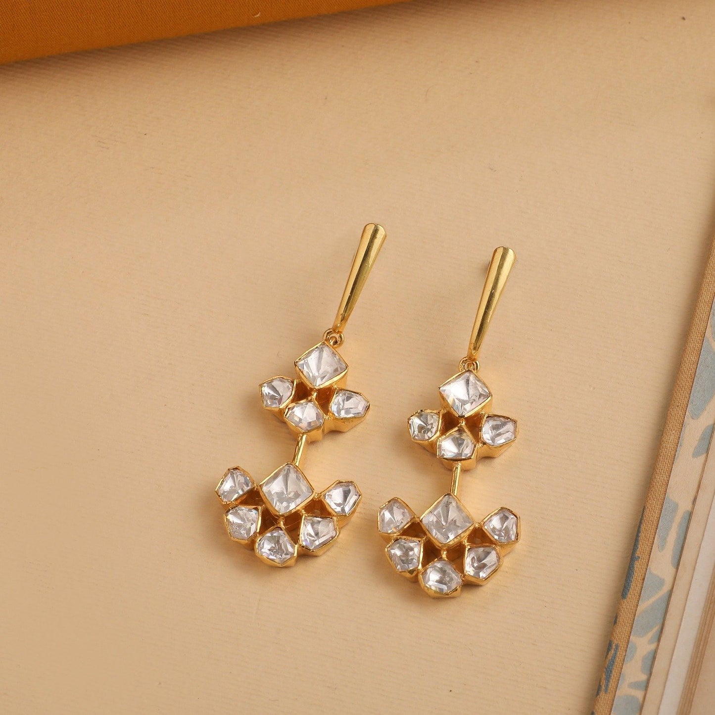 Fagun Moissanite Silver Stud Earrings