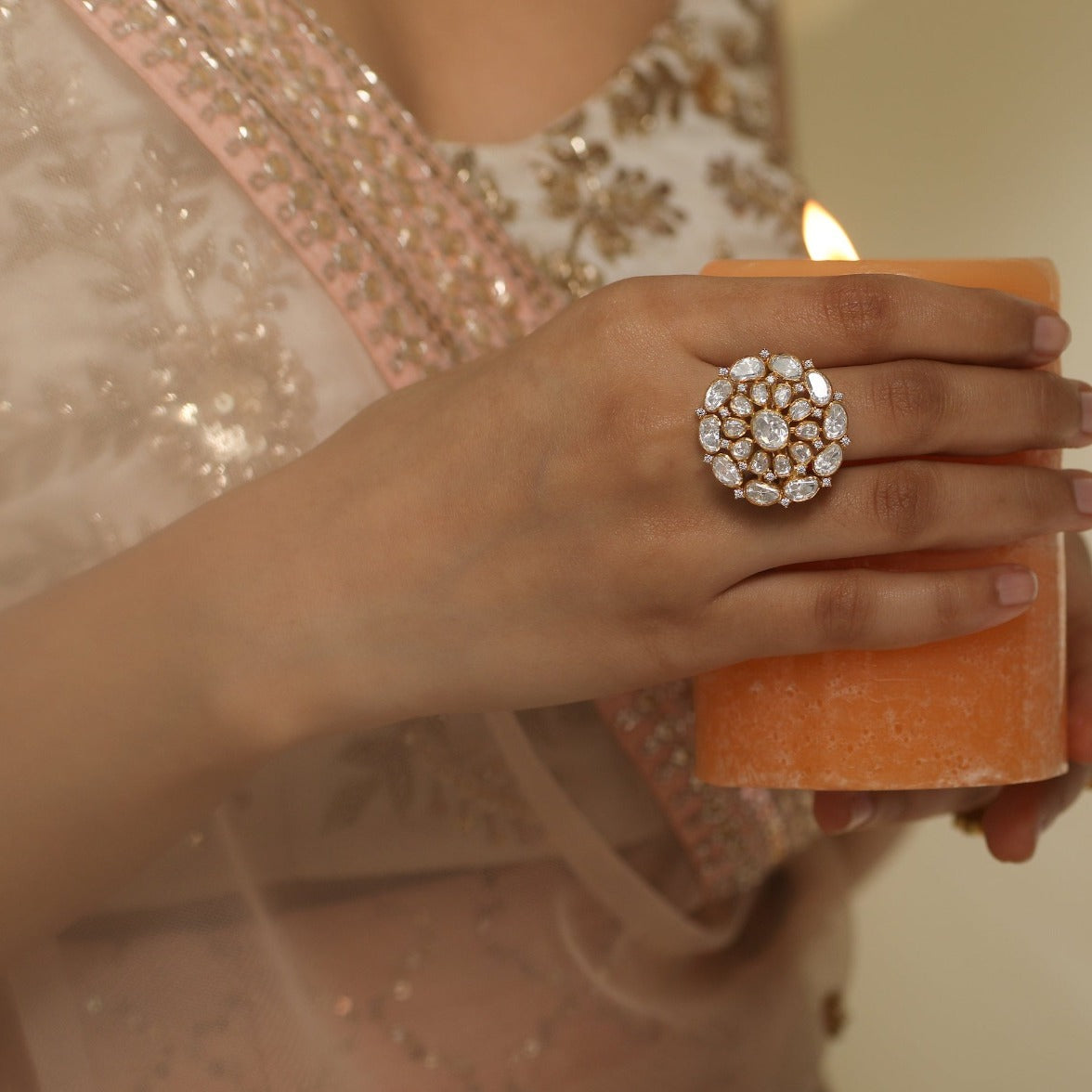 Arka Moissanite Silver Finger Ring