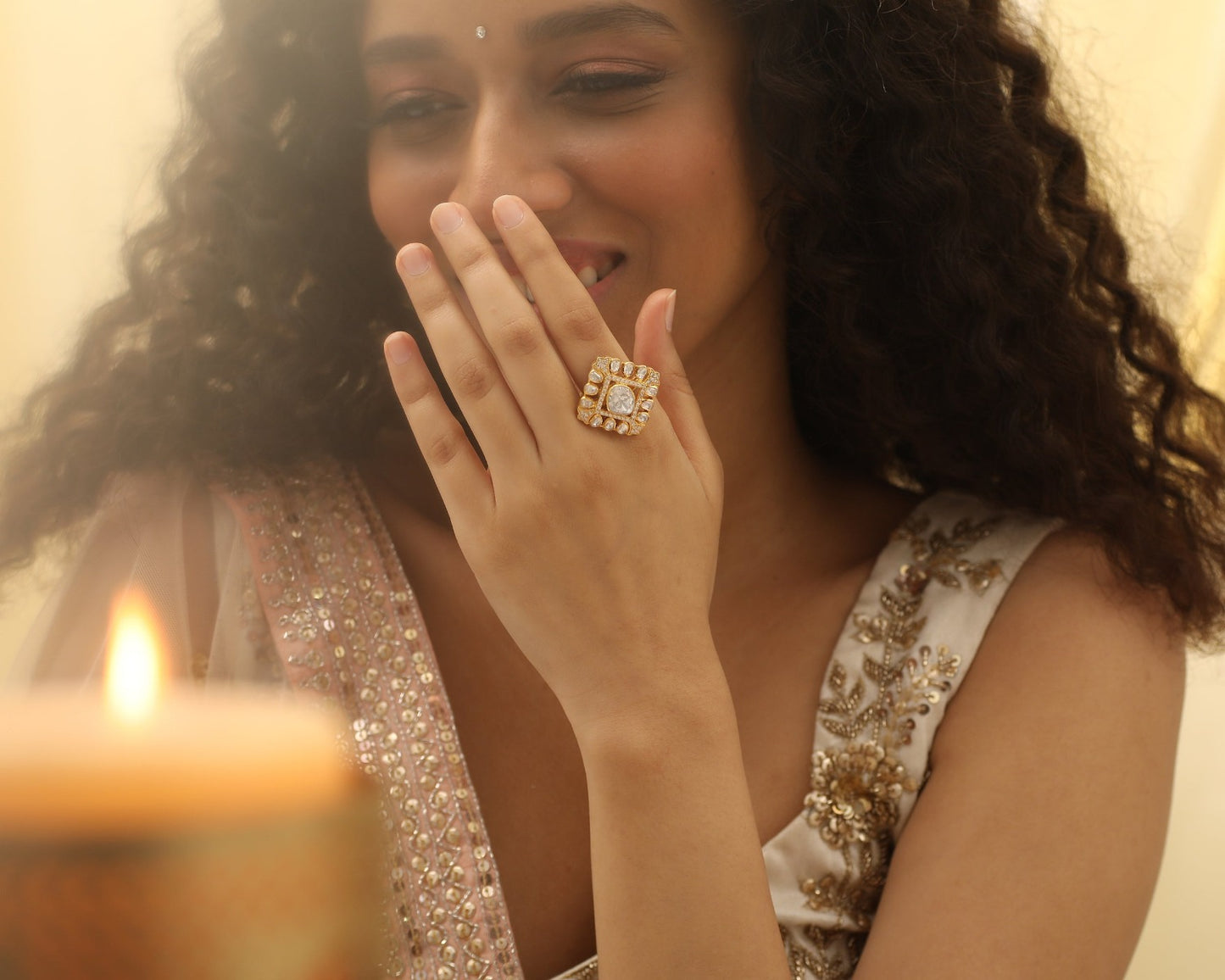 Samaya Moissanite Silver Finger Ring