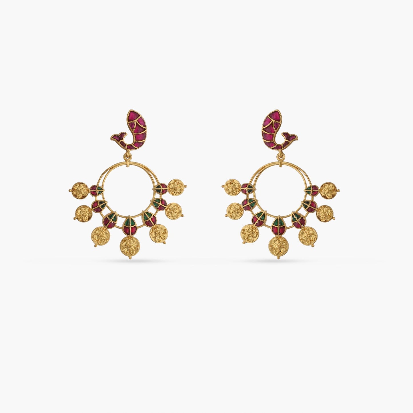 Matsya Statement Silver Dangle Earrings