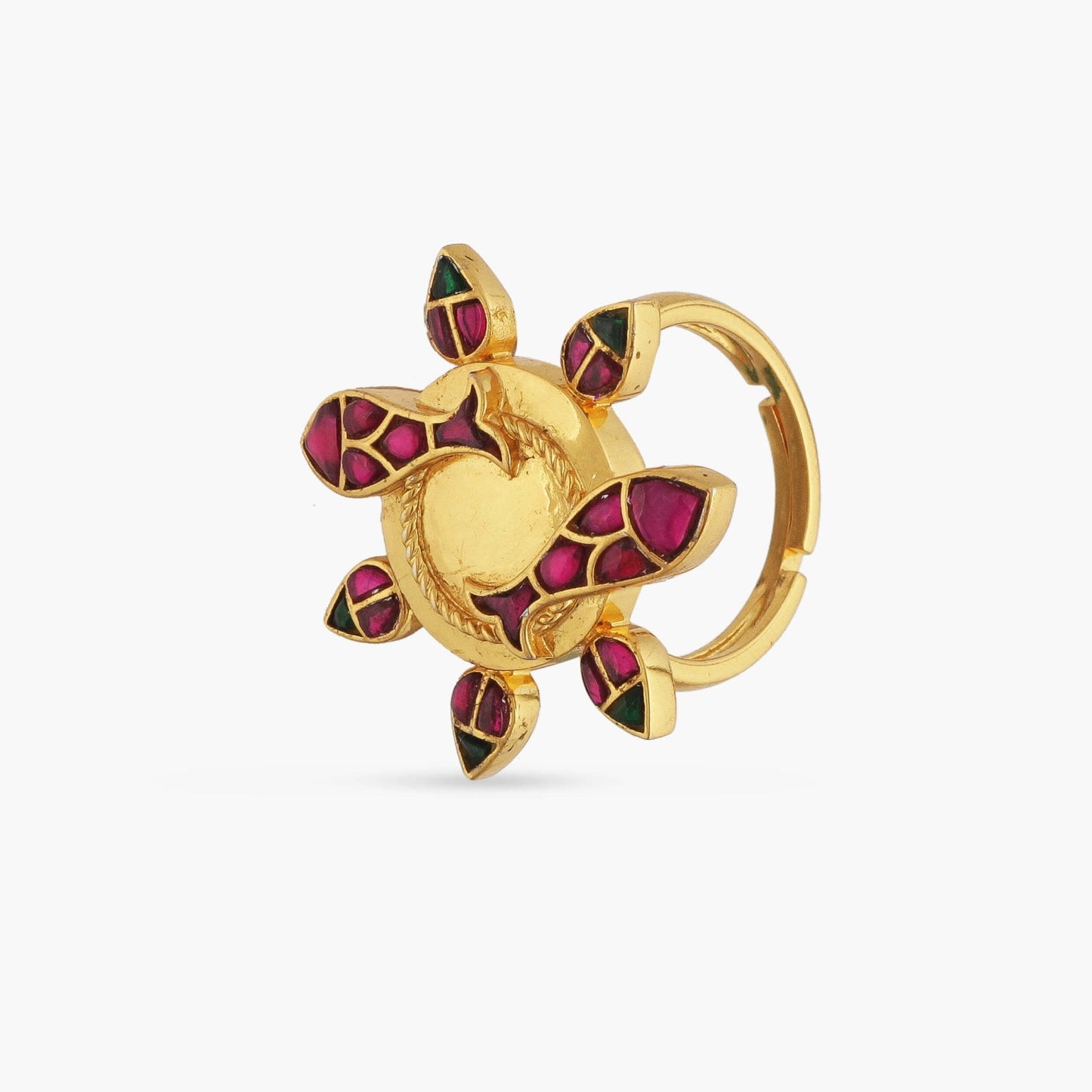 Matsya Round Silver Ring