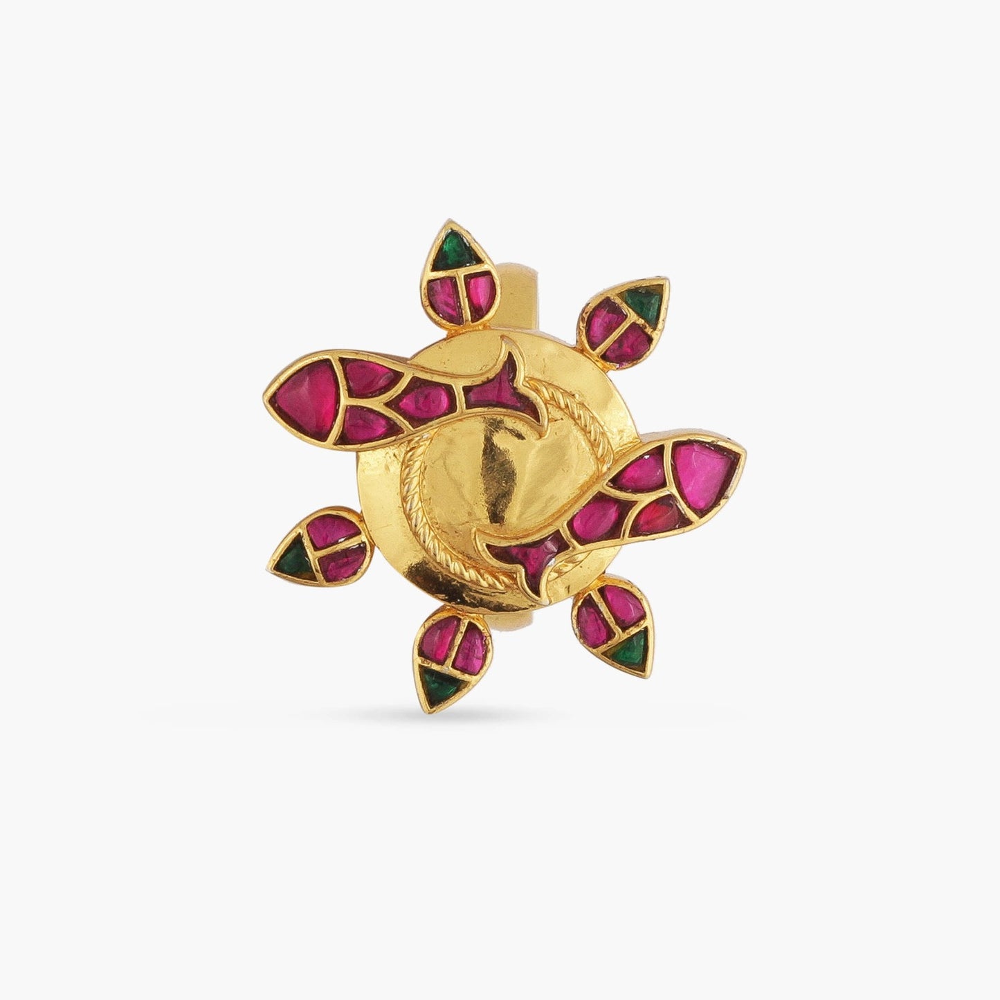 Matsya Round Silver Ring