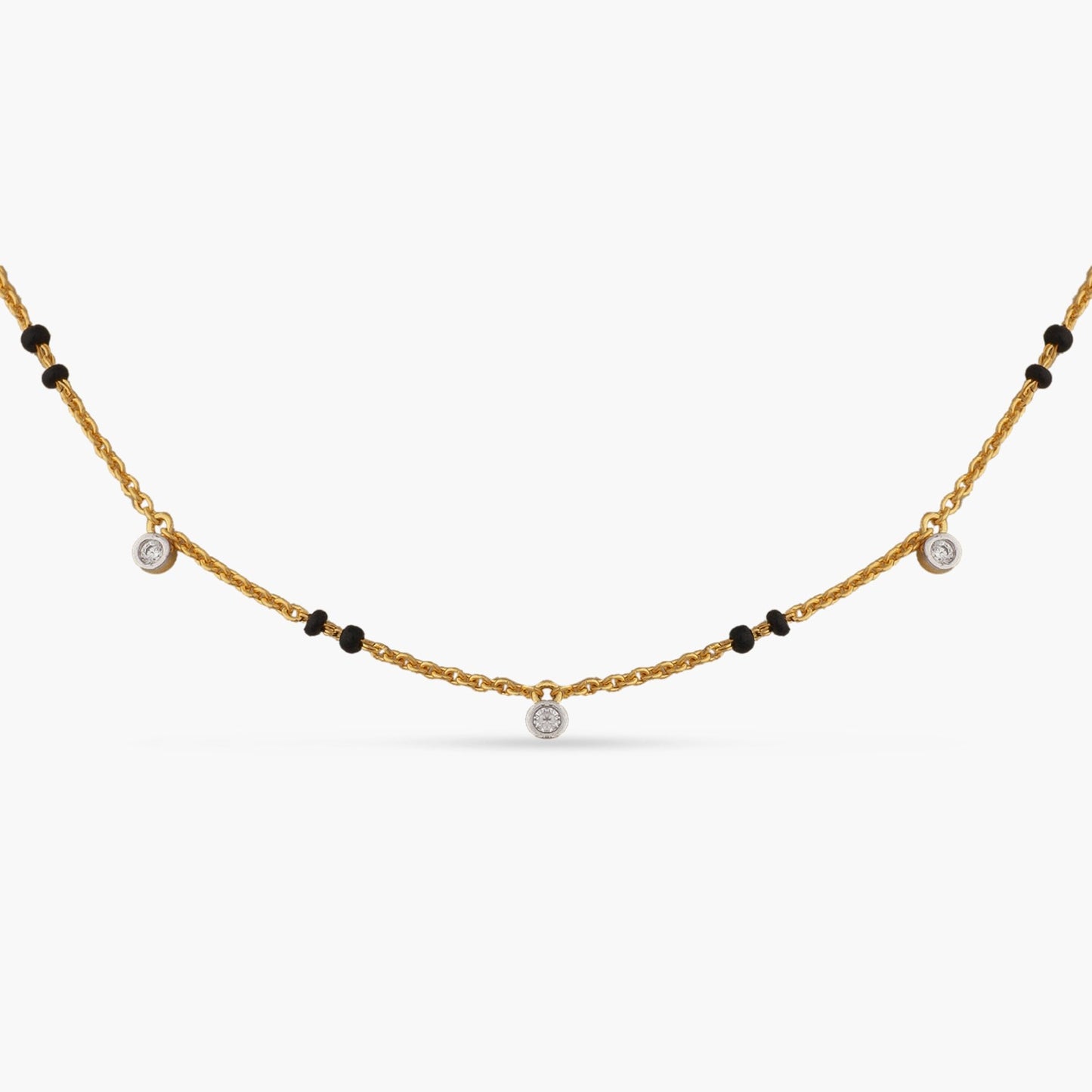 Dainty CZ Charms Silver Mangalsutra