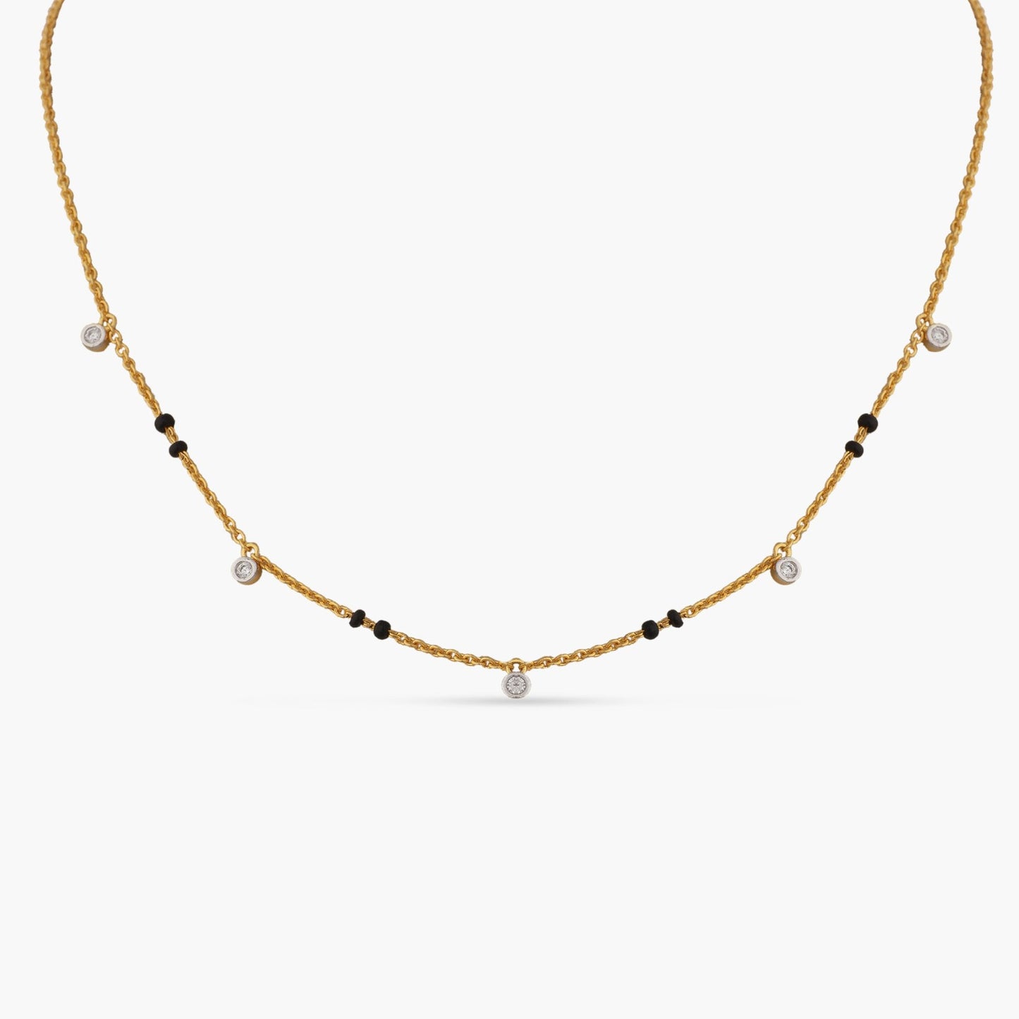 Dainty CZ Charms Silver Mangalsutra