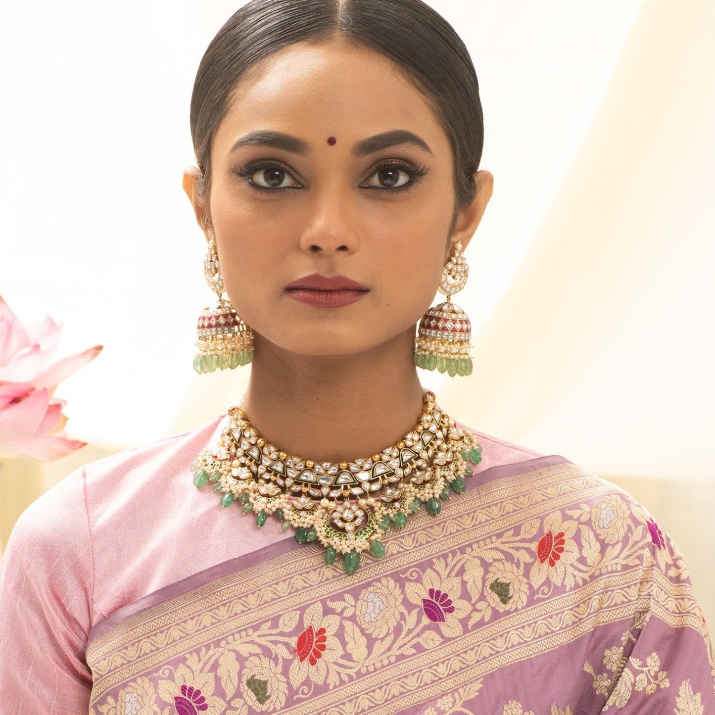 Pankhuri Jadau Silver Necklace