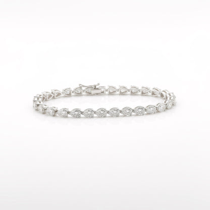 Eternal Glow CZ Silver Tennis Bracelet