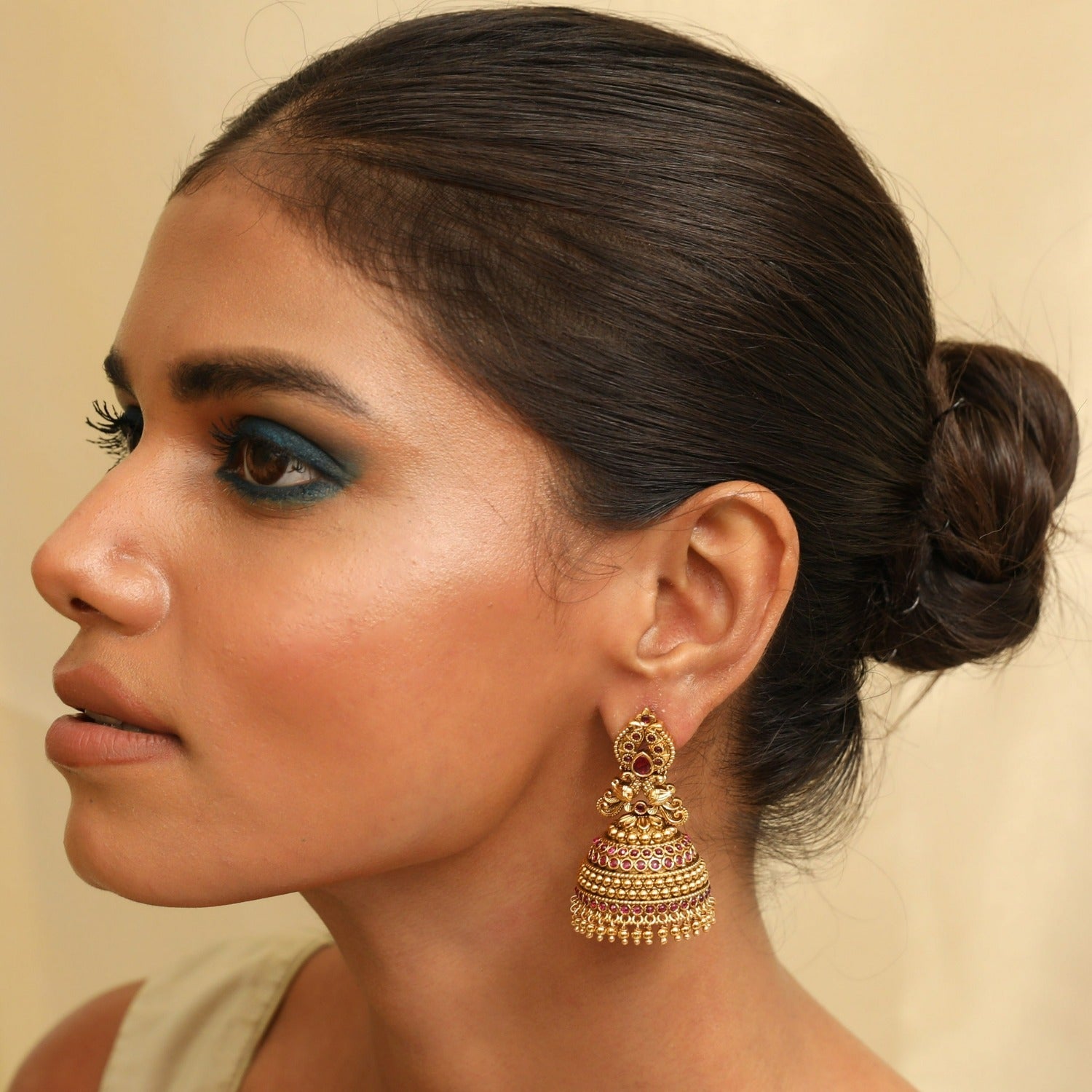 Garima Antique Silver Jhumka Earrings