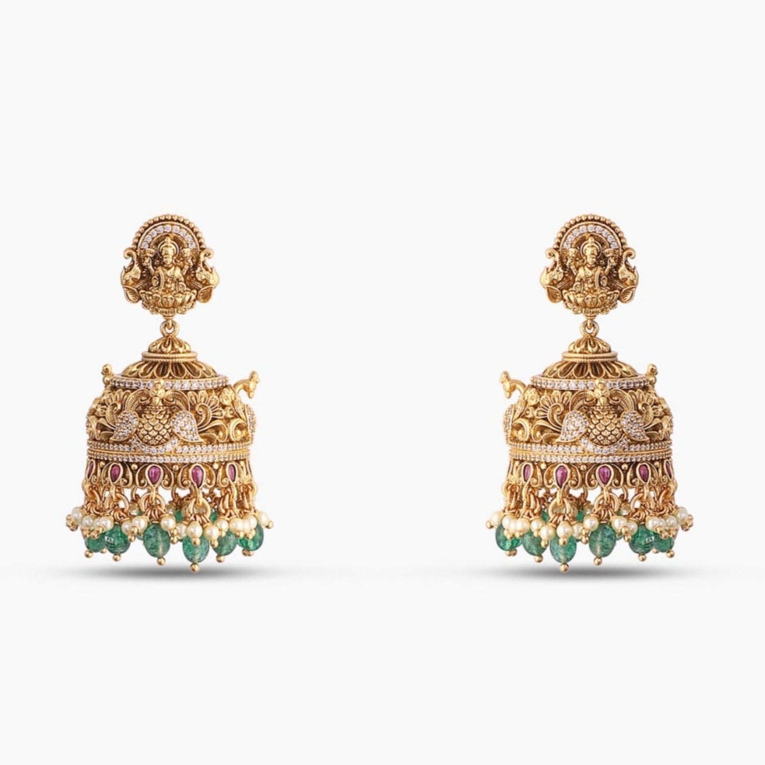 Revati Antique Silver Jhumka Earrings