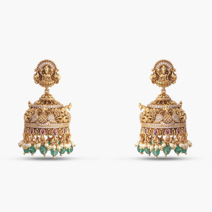 Revati Antique Silver Jhumka Earrings