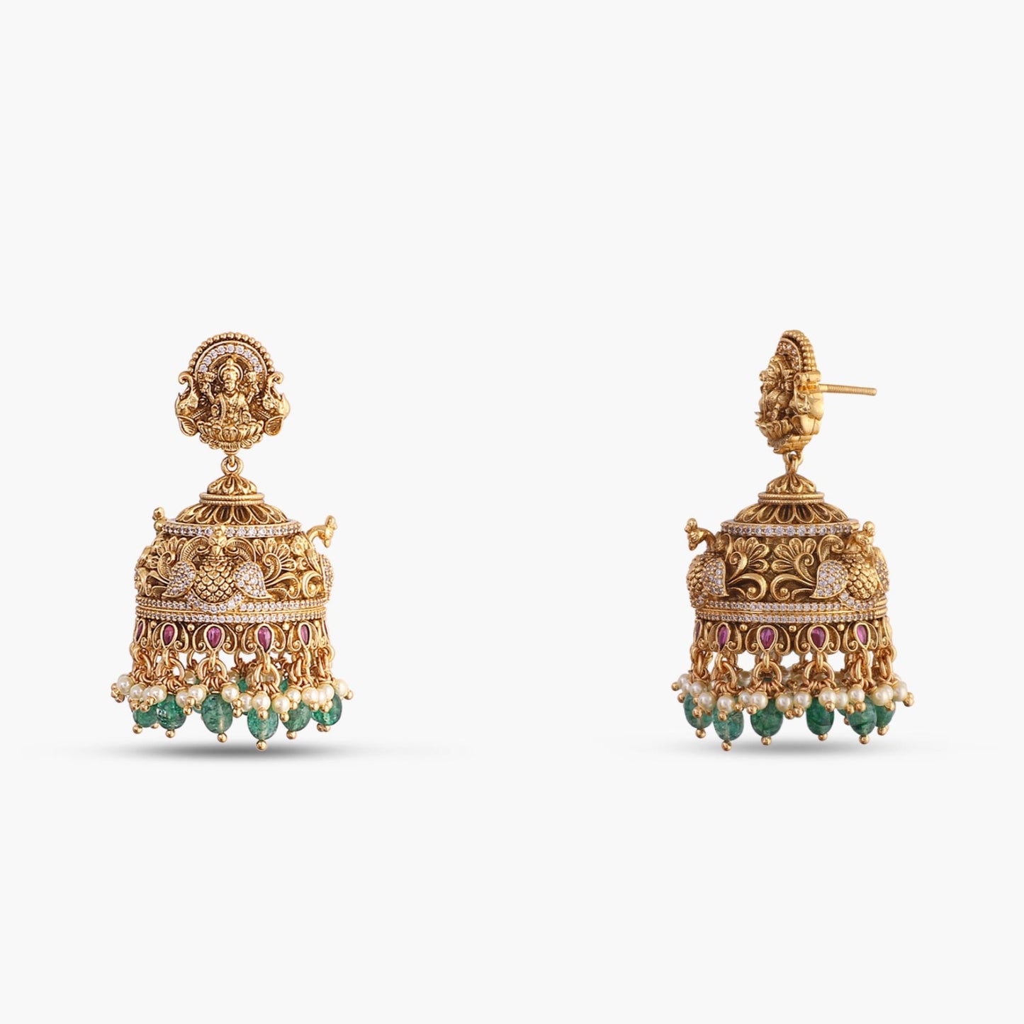Revati Antique Silver Jhumka Earrings