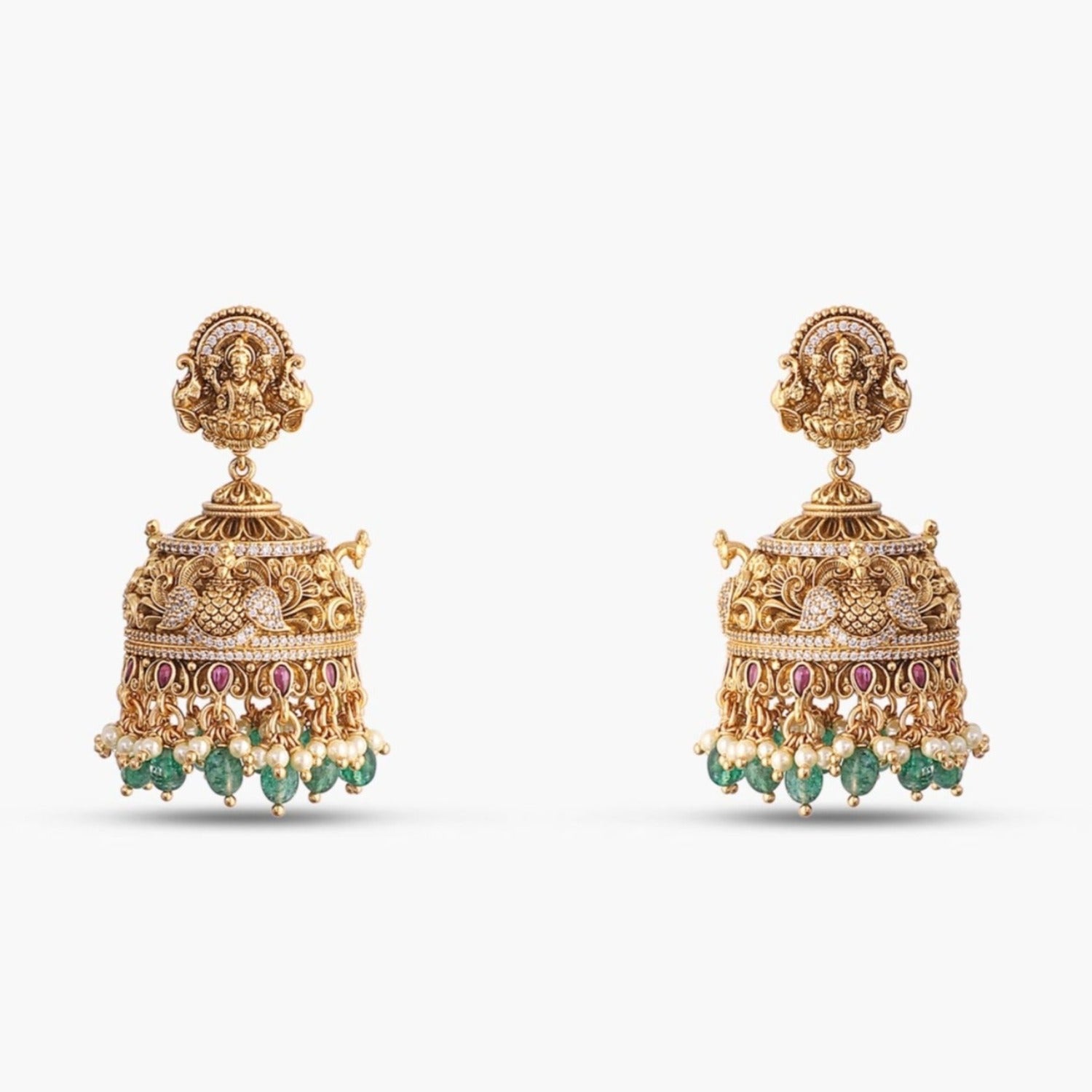 Revati Antique Silver Jhumka Earrings