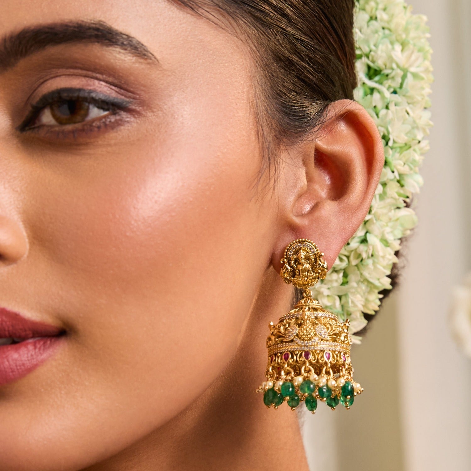 Revati Antique Silver Jhumka Earrings