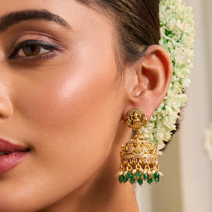 Revati Antique Silver Jhumka Earrings
