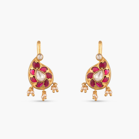Jiya Silver Bugadi Earrings