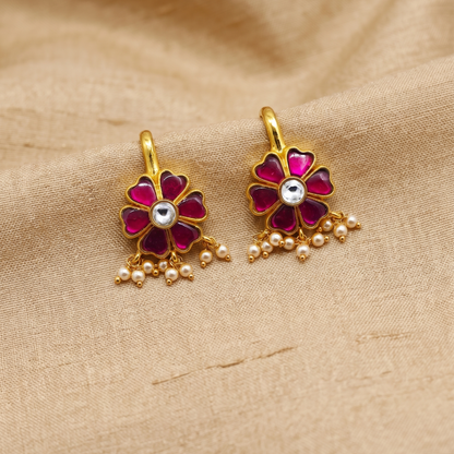 Mahi Silver Bugadi Earrings
