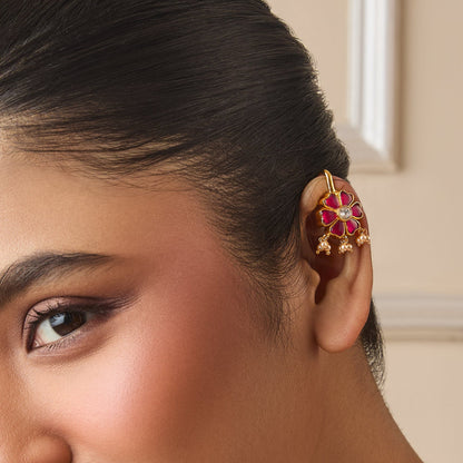 Mahi Silver Bugadi Earrings