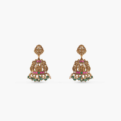 Ananta Shiv Parivar Antique Temple Silver Necklace Set
