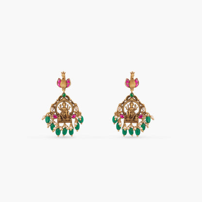 Vaibhav Antique Temple Silver Necklace Set