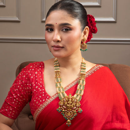 Vaidehi Antique Silver Bridal Necklace Set