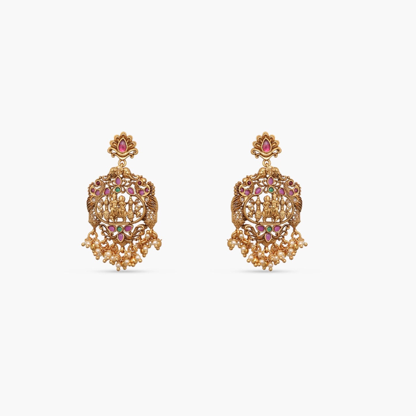 Shakti Antique Nakshi Silver Pendant Set