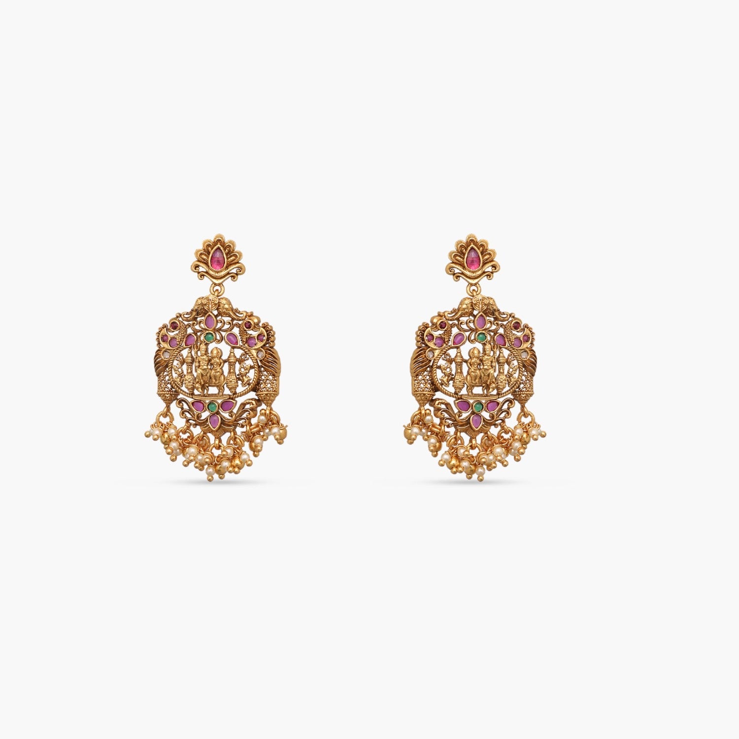 Shakti Antique Nakshi Silver Pendant Set