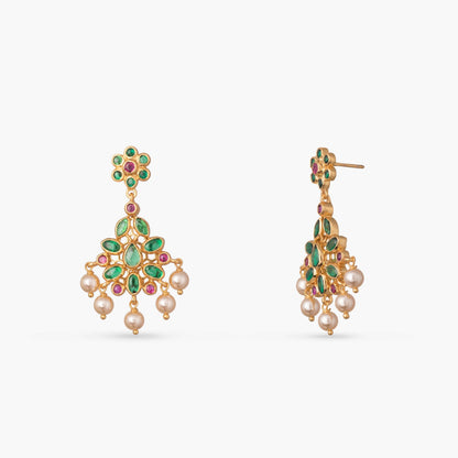 Mahima Kempu Silver Pendant Necklace Set