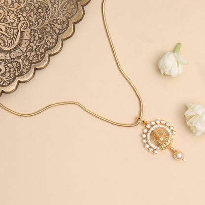 Mahalakshmi Gold Plated Silver Pendant Necklace