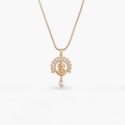 Mahalakshmi Gold Plated Silver Pendant Necklace