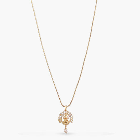 Mahalakshmi Gold Plated Silver Pendant Necklace