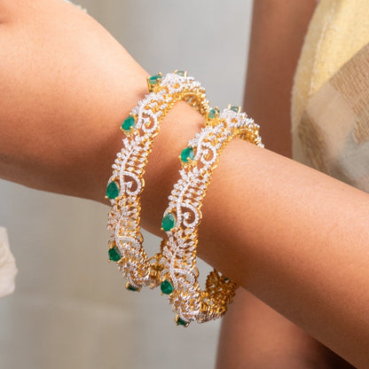 Bryony CZ Silver Bangles