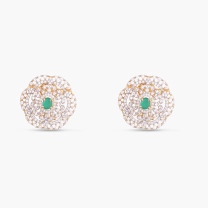 Galaxy CZ Silver Stud Earrings