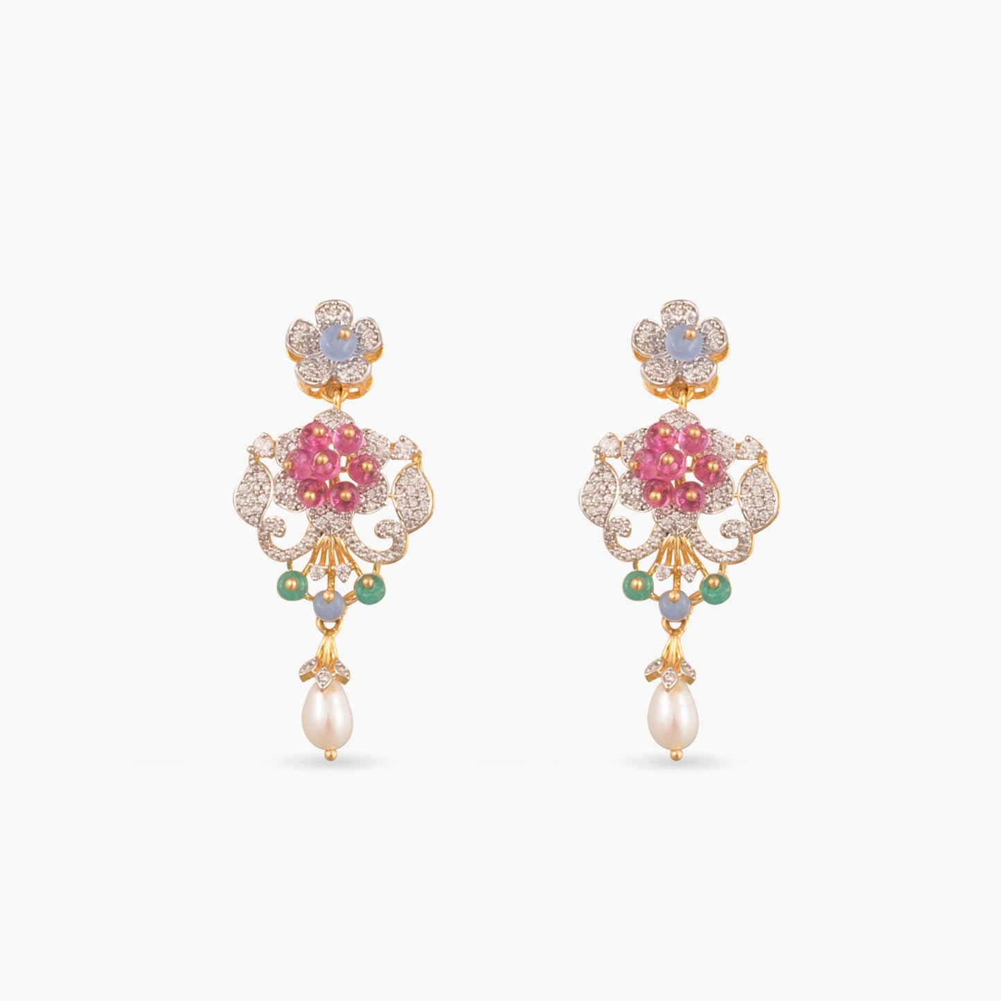 Anaya CZ Silver Necklace Set