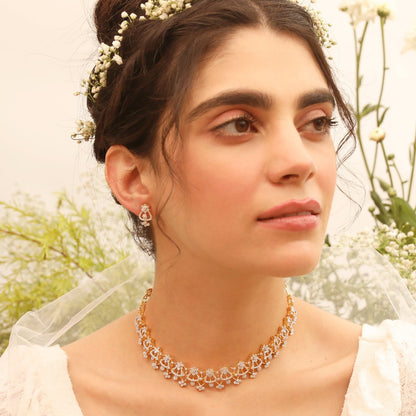 Sophia CZ Silver Necklace Set