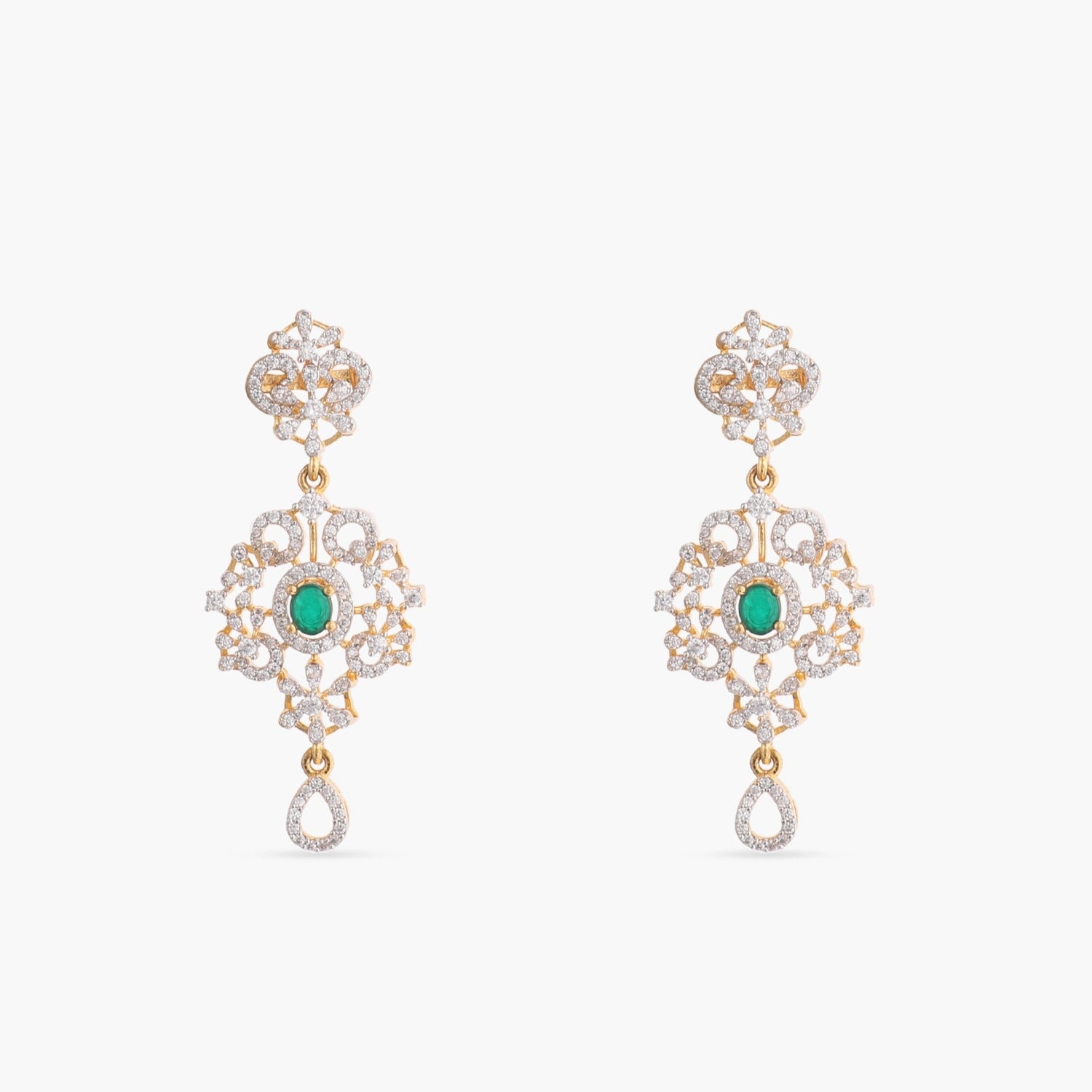 Daisy CZ Silver Necklace Set