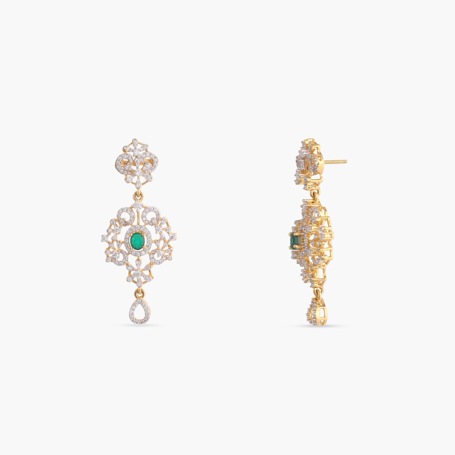 Daisy CZ Silver Necklace Set