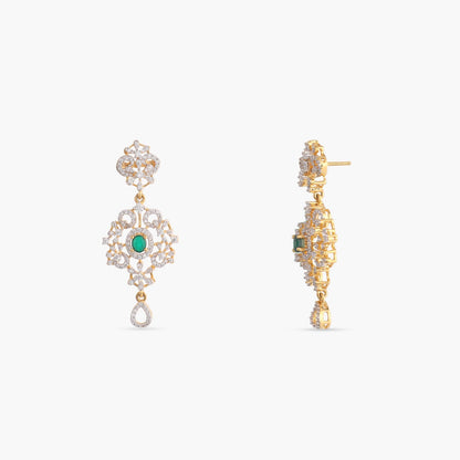 Daisy CZ Silver Necklace Set