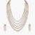 Tamanvi CZ SILVER LAYERED NECKLACE SET