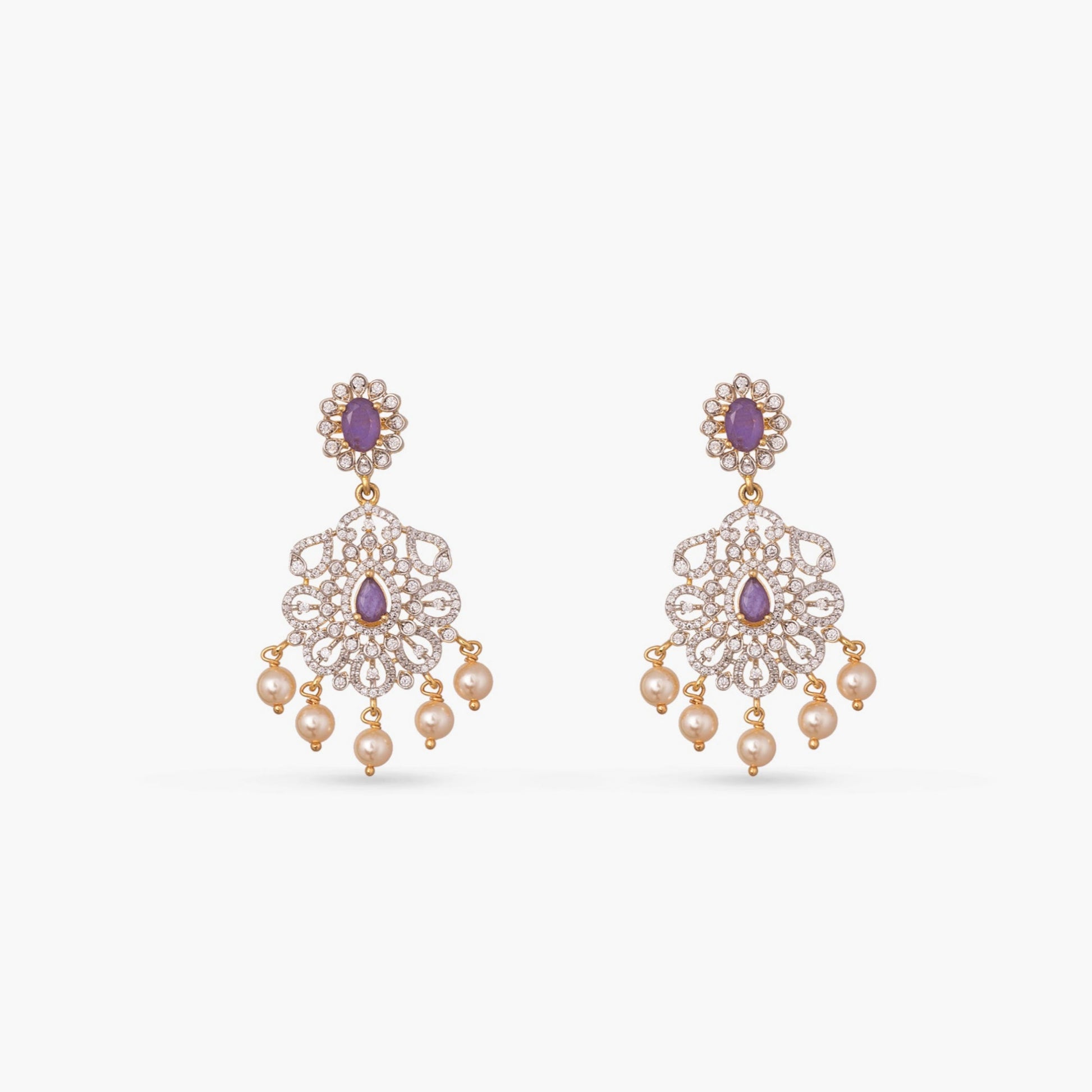 Amara CZ Silver Necklace Set