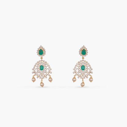 Rhea Double Layered CZ Silver Necklace Set