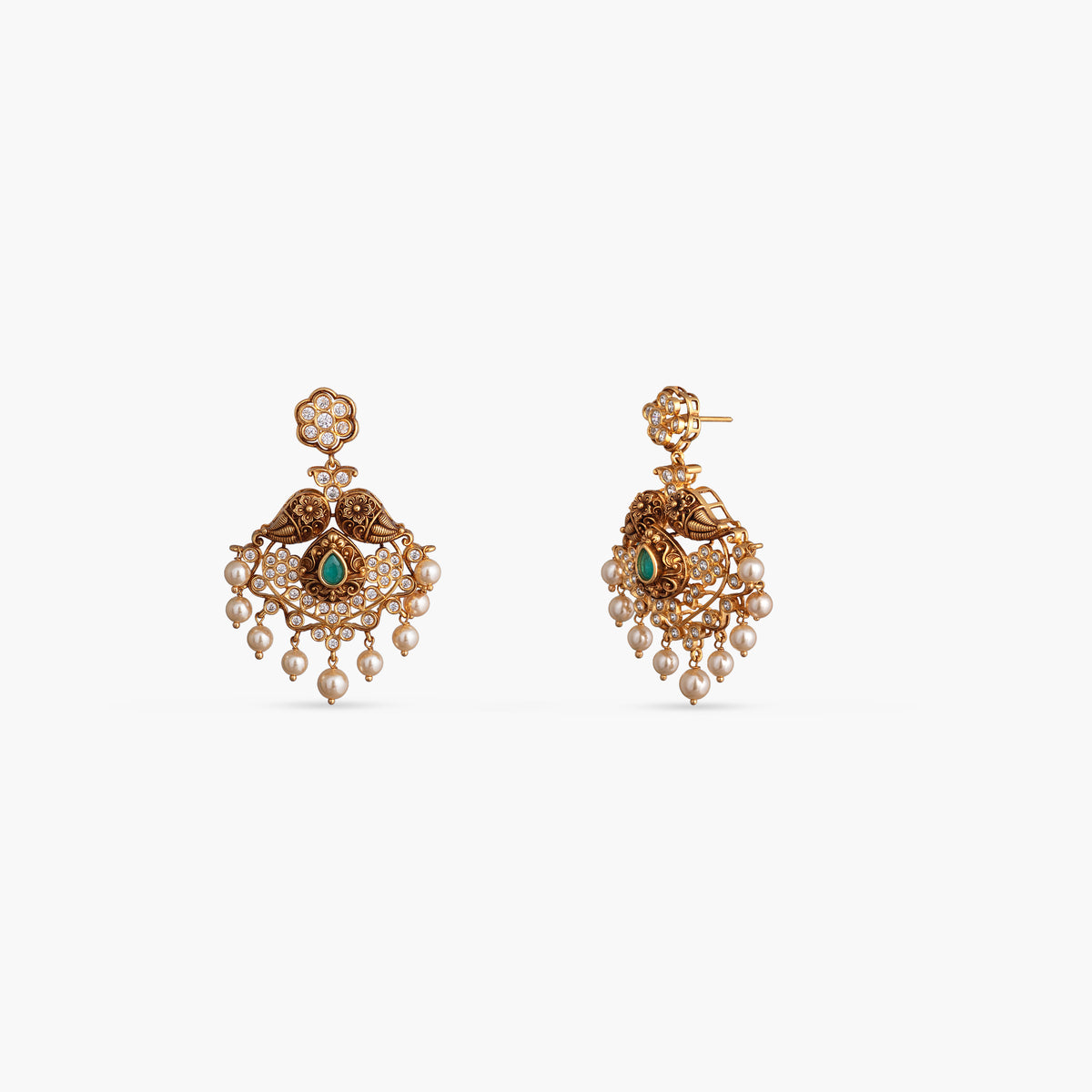 Aishani Silver Temple Necklace Set