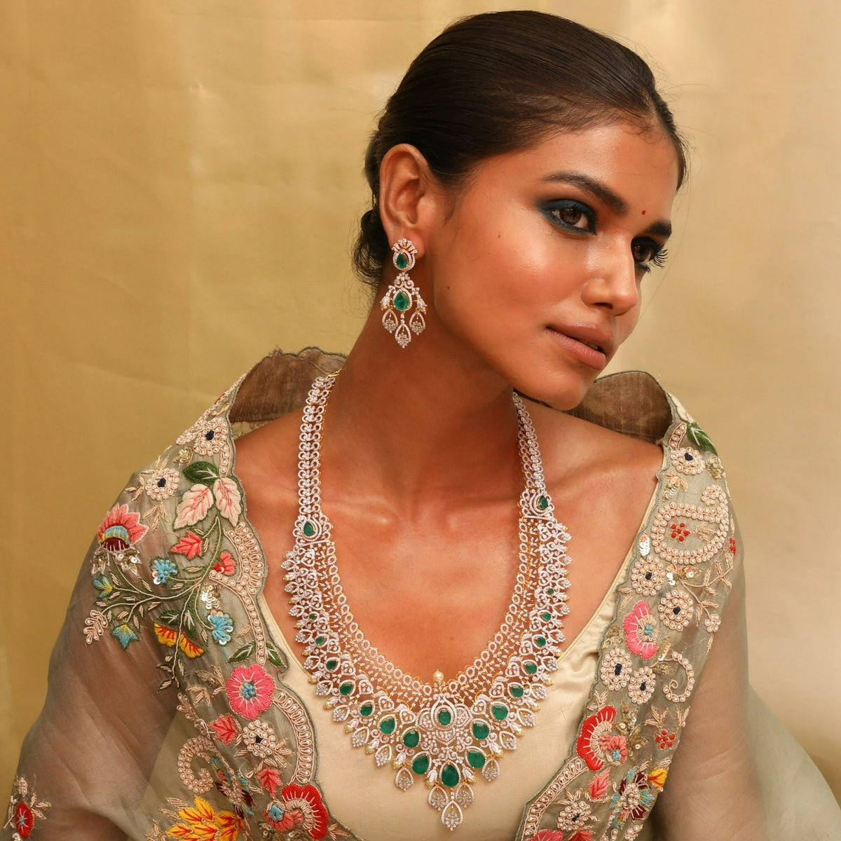 Aradhana Prabhisha Long Necklace Set – VOYLLA
