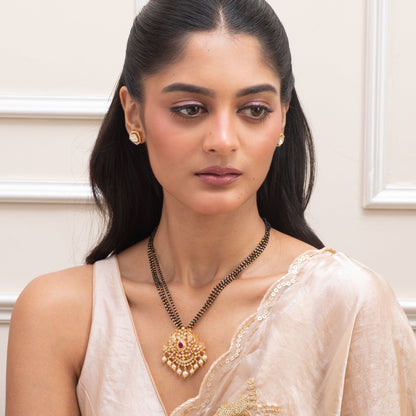 Aarna Pearl Drop Silver Mangalsutra