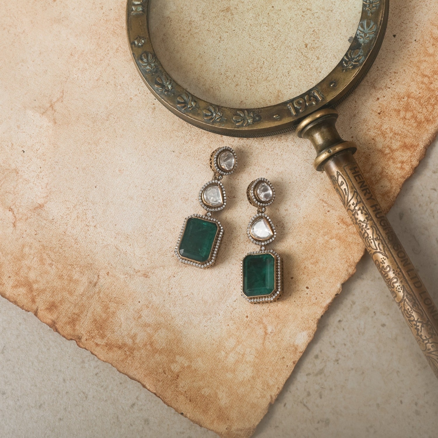 Modern Pearl Half Hoop Drop Earrings Posts | Krysia Renau Jewelry
