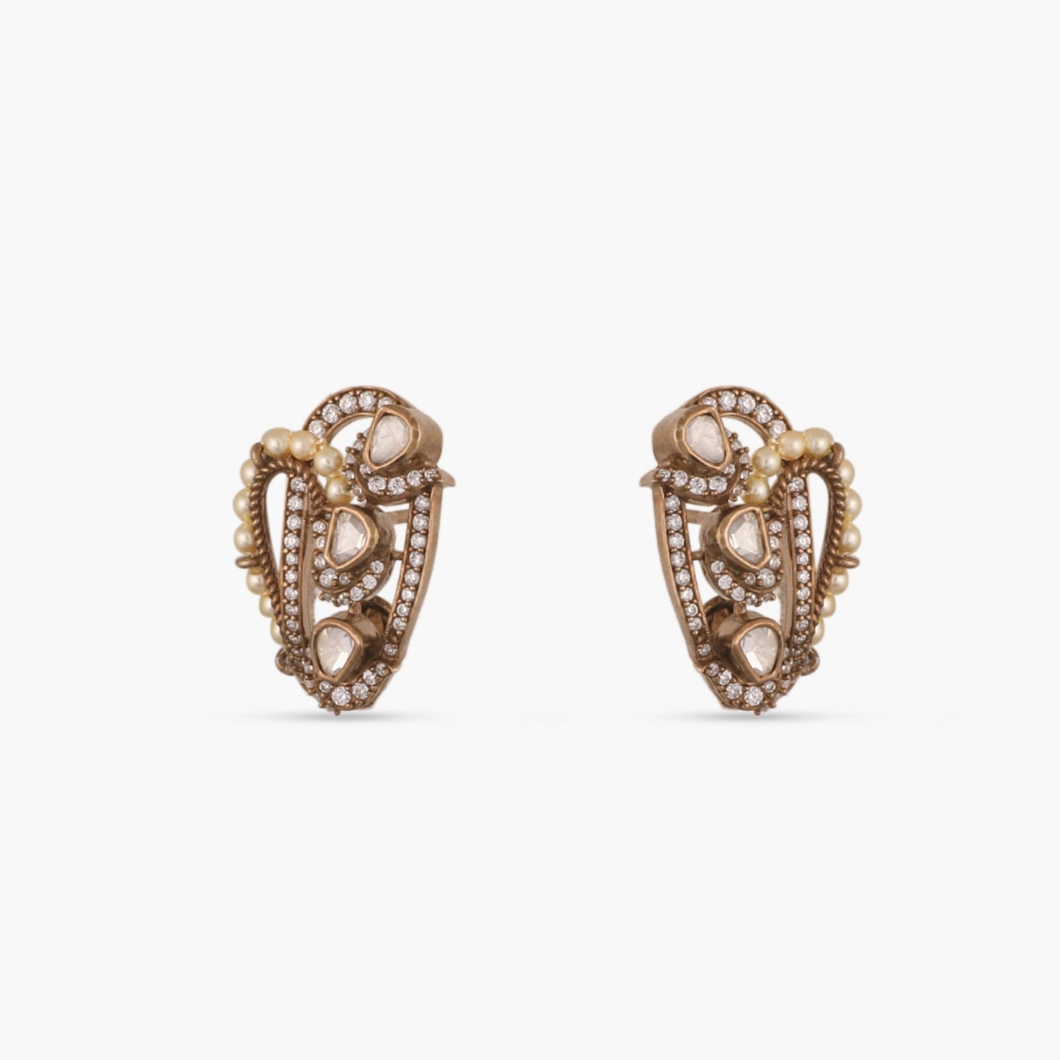 Simple Moissanite Silver Huggie Earrings