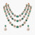 Radiant Floral Moissanite Silver necklace set