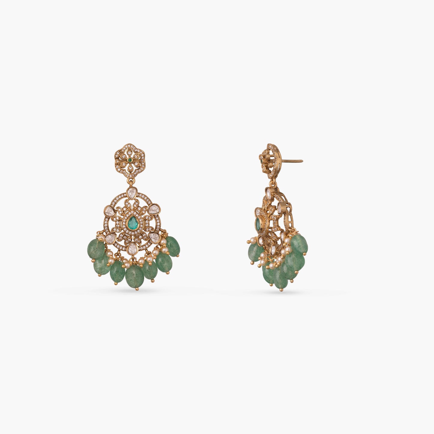 Pranika Kempu Antique Silver Necklace Set