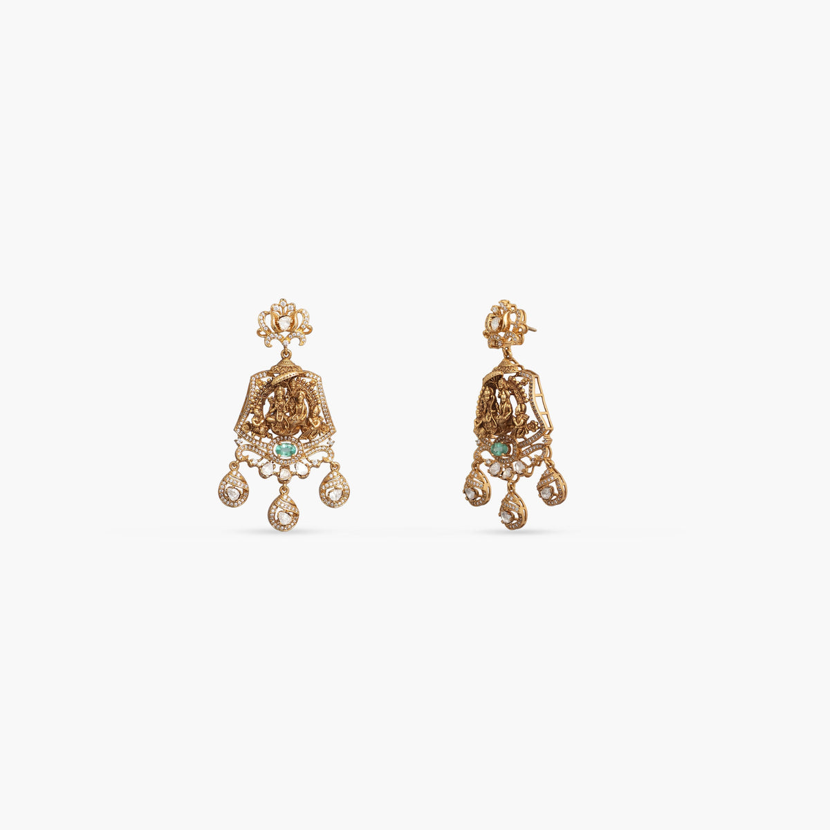 Ramayana Temple Silver Necklace Set