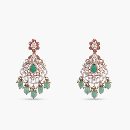 Sajida Moissanite Silver Pendant Set