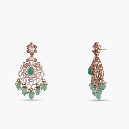 Sajida Moissanite Silver Pendant Set
